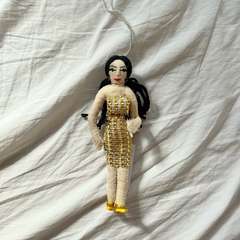 Cher handmade Felt ornament sequin Fair Trade